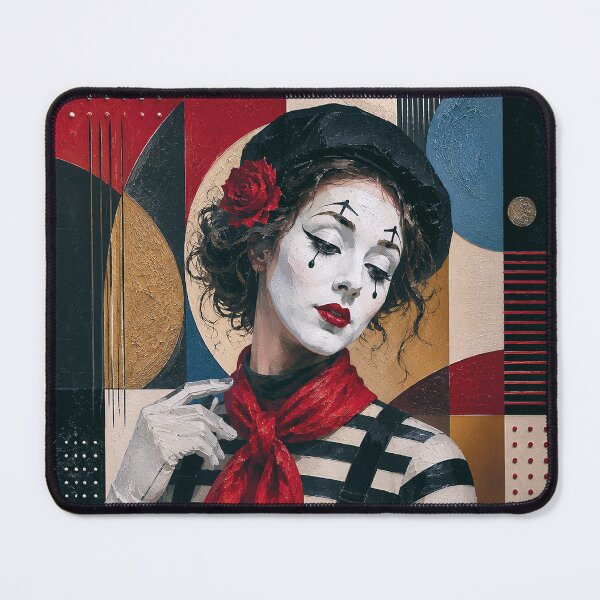 Item preview, Mime performer cubist painting. designed and sold by GalleryKauffeld.