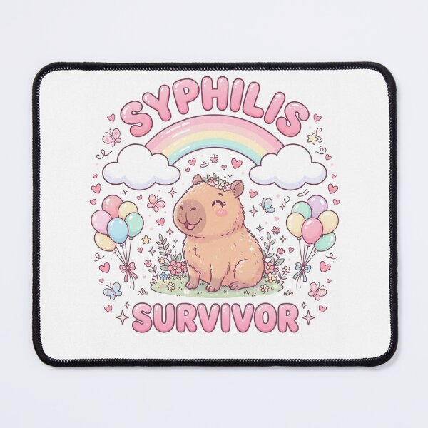 Item preview, Capybara Syphilis survivor funny gag adult humor novelty designed and sold by CheeseBlueprint.