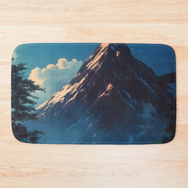 Item preview, Japanese Landscape Cozy Campsite Bonfire Mountain Forest Night designed and sold by mildaclairmo.