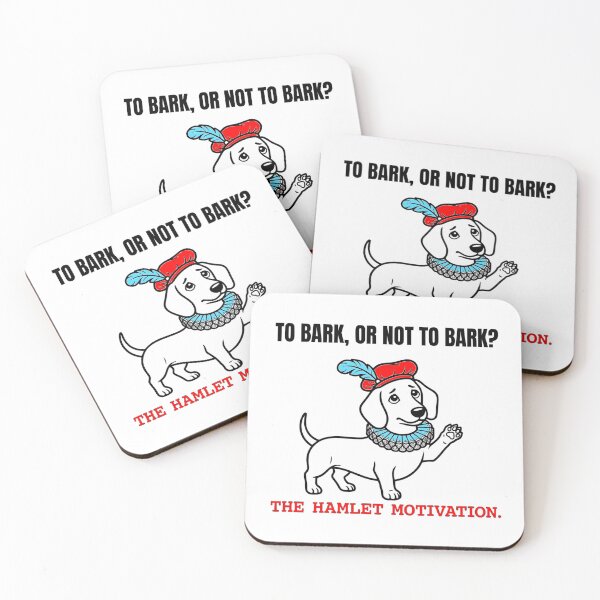 Item preview, To Bark Or Not To Bark Funny Dachshund Hamlet Theater Dog Art designed and sold by The Bold Line Studio.