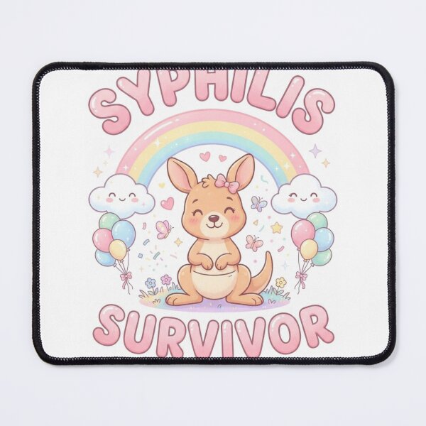 Item preview, Kangaroo Syphilis survivor funny gag adult humor novelty designed and sold by CheeseBlueprint.