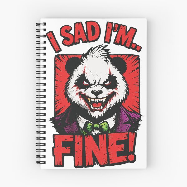 Item preview, I Sad I'm Fine Evil Panda Clown Joker Dark Humor Sarcastic Streetwear Graphic designed and sold by DesignArtist.ia.