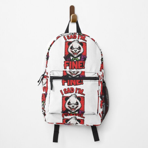 Item preview, I Sad I'm Fine Evil Panda Clown Joker Dark Humor Sarcastic Streetwear Graphic designed and sold by DesignArtist.ia.