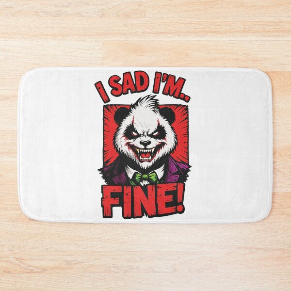 Item preview, I Sad I'm Fine Evil Panda Clown Joker Dark Humor Sarcastic Streetwear Graphic designed and sold by DesignArtist.ia.