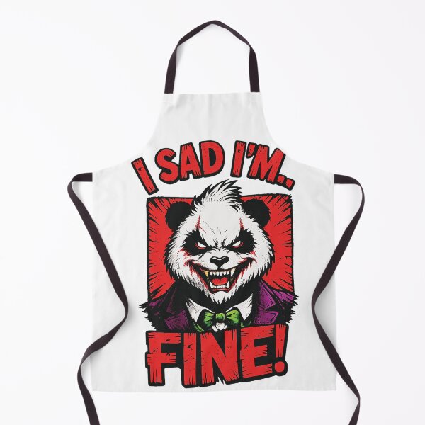Item preview, I Sad I'm Fine Evil Panda Clown Joker Dark Humor Sarcastic Streetwear Graphic designed and sold by DesignArtist.ia.