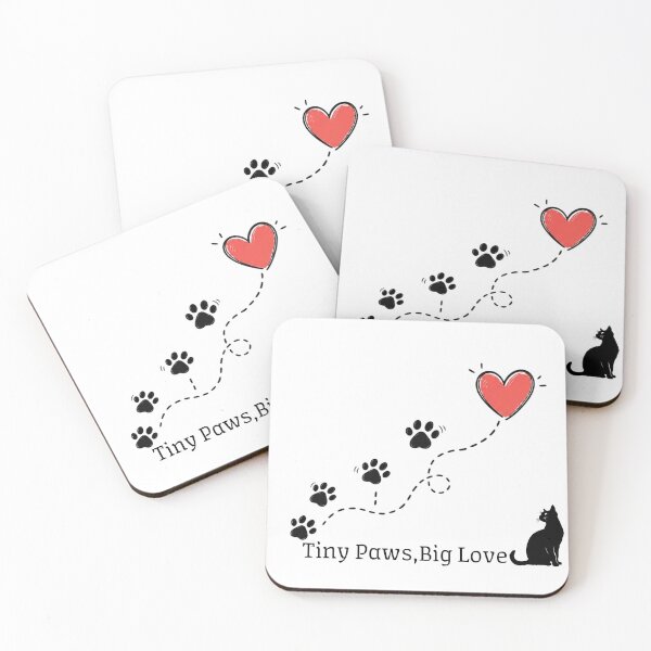 Item preview, Tiny Paws,Big Love-cute cat Paw print Design designed and sold by teeNova Wear.