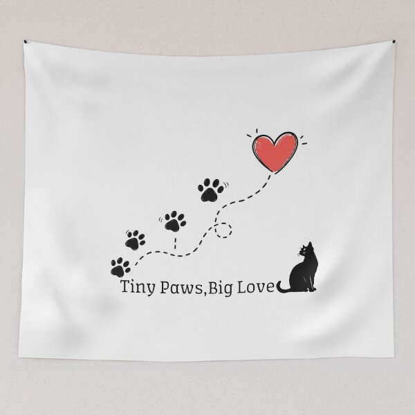 Item preview, Tiny Paws,Big Love-cute cat Paw print Design designed and sold by teeNova Wear.