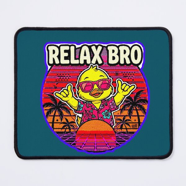 Item preview, Relax Bro | Duck Vintage Sunset Retro 80s designed and sold by AstronautMerch.