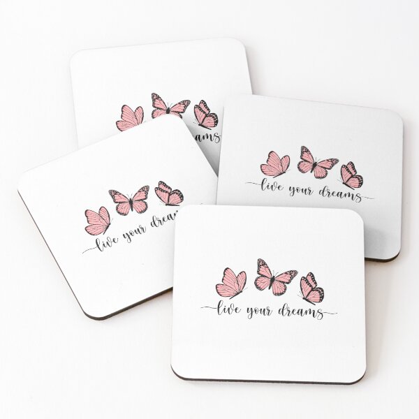 Item preview, Live Your Dreams Pink Butterflies Quote designed and sold by Autumnn01.
