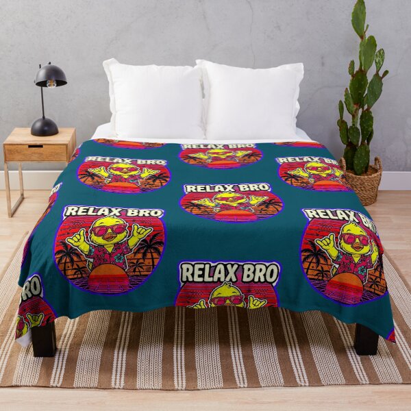 Item preview, Relax Bro | Duck Vintage Sunset Retro 80s designed and sold by AstronautMerch.