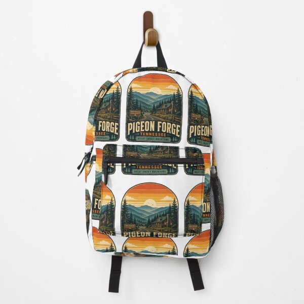 Item preview, Pigeon Forge Tennessee Vintage Retro Sunset Travel Poster | Smoky Mountains Cabin Design designed and sold by Globalcitytees.