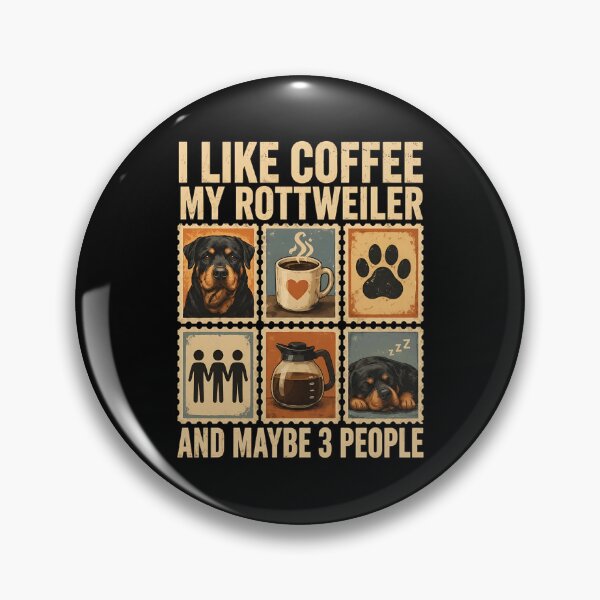 Item preview, Rottweiler Coffee Lover Funny Pet Stamp Art designed and sold by GiaoCalonas.