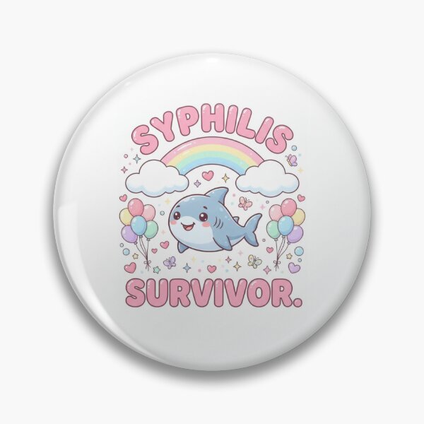 Item preview, Shark Syphilis survivor funny gag adult humor novelty  designed and sold by CheeseBlueprint.