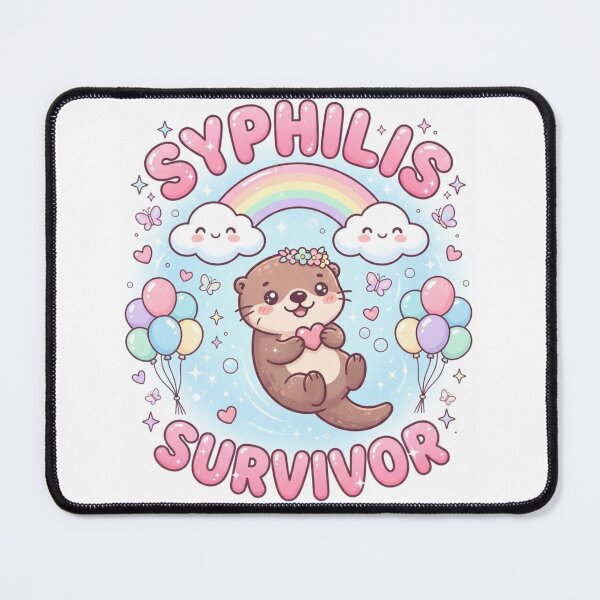 Item preview, Otter Syphilis survivor funny gag adult humor novelty designed and sold by CheeseBlueprint.