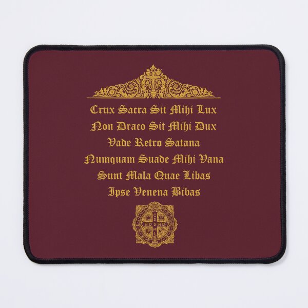 Item preview, Gold Vade Retro Satana St. Benedict Prayer Gothic Latin Exorcism designed and sold by Lidra Zehcnas.