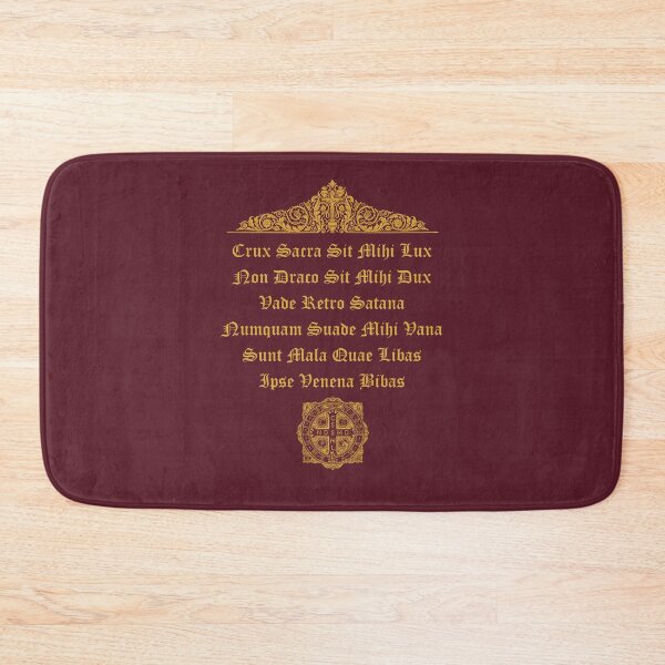 Item preview, Gold Vade Retro Satana St. Benedict Prayer Gothic Latin Exorcism designed and sold by Lidra Zehcnas.