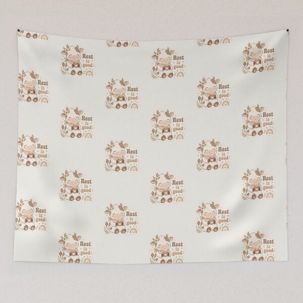 Item preview, Cocoa Cow – Rest Is Good Motivational Sticker designed and sold by Cerys-GS.