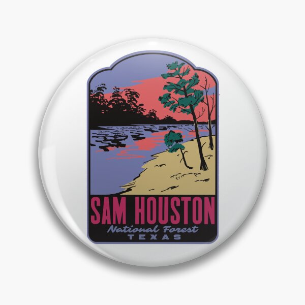 Item preview, Double Lake Sam Houston National Forest Retro Poster designed and sold by HalpinDesign.