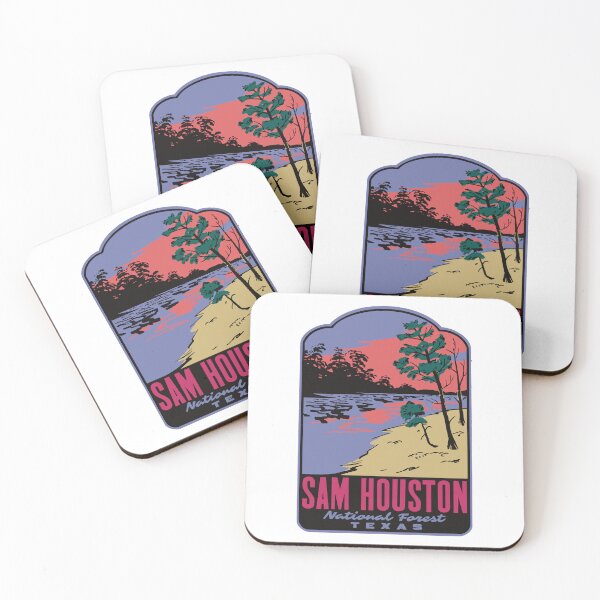 Item preview, Double Lake Sam Houston National Forest Retro Poster designed and sold by HalpinDesign.