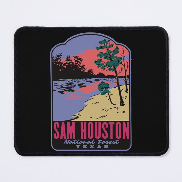 Item preview, Double Lake Sam Houston National Forest Retro Poster designed and sold by HalpinDesign.