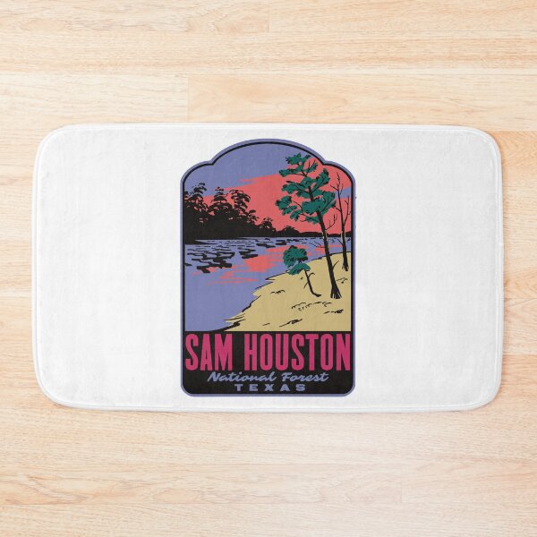 Item preview, Double Lake Sam Houston National Forest Retro Poster designed and sold by HalpinDesign.
