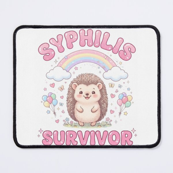 Item preview, Hedgehog Syphilis survivor funny gag adult humor novelty designed and sold by CheeseBlueprint.