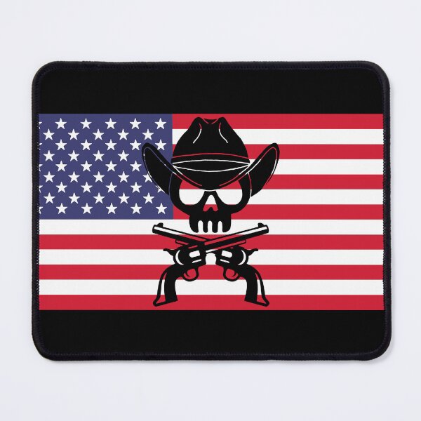 Item preview, Cowboy skull and American flag designed and sold by Lagueny.