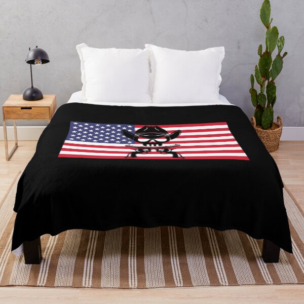 Item preview, Cowboy skull and American flag designed and sold by Lagueny.