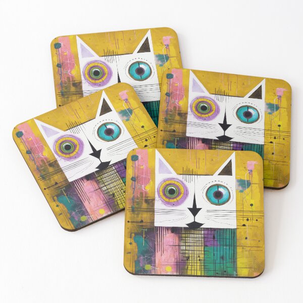 Item preview, Geometric Cubist Cat designed and sold by caracatita75.