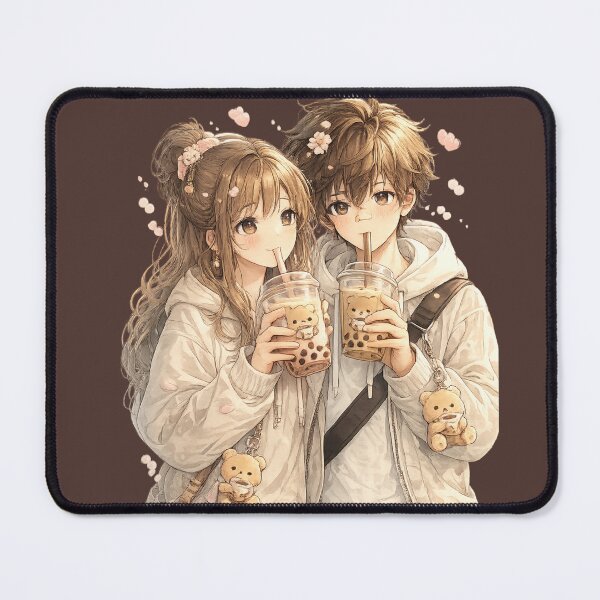 Item preview, Cute Boba Couple Love Vibes designed and sold by Apexcart.