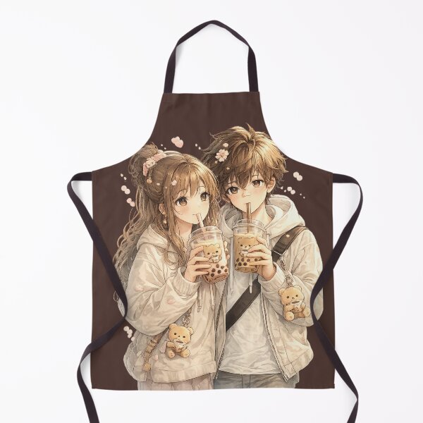 Item preview, Cute Boba Couple Love Vibes designed and sold by Apexcart.