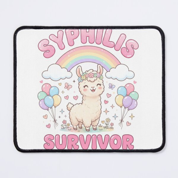 Item preview, Llama Syphilis survivor funny gag adult humor novelty designed and sold by CheeseBlueprint.