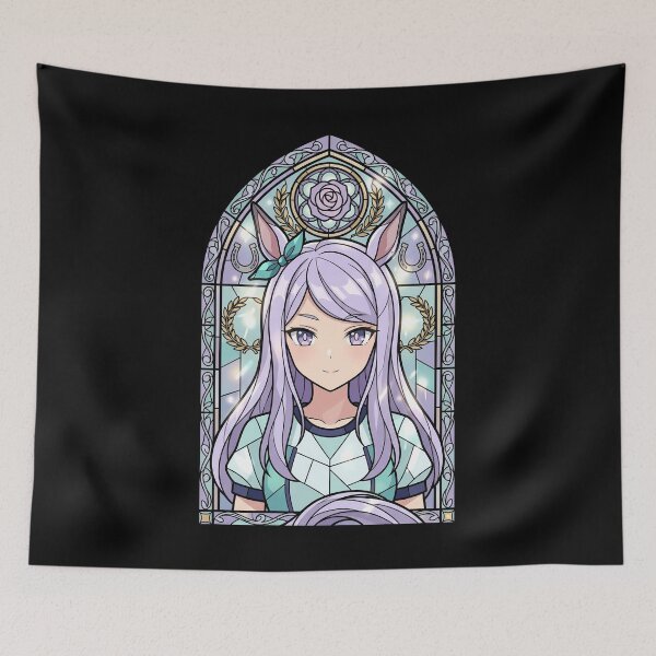 Item preview, Mejiro McQueen Uma Musume Rose Laurel Stained Glass designed and sold by mildaclairmo.