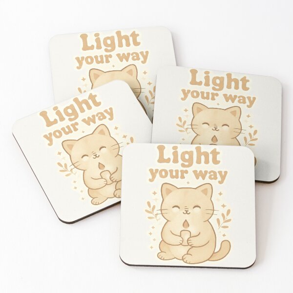 Item preview, Candle Cat – Light Your Way Motivational Sticker designed and sold by Cerys-GS.
