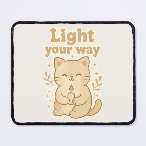 Item preview, Candle Cat – Light Your Way Motivational Sticker designed and sold by Cerys-GS.