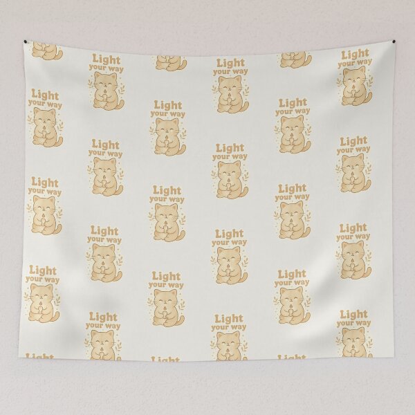 Item preview, Candle Cat – Light Your Way Motivational Sticker designed and sold by Cerys-GS.