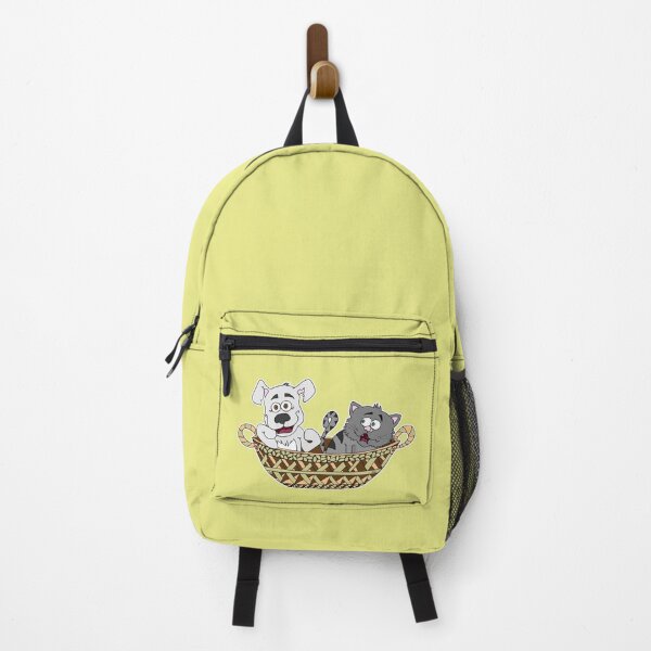 Item preview, Best Friends Sticker | Funny Cat & Dog Cartoon in Basket Decal designed and sold by MyxaART.