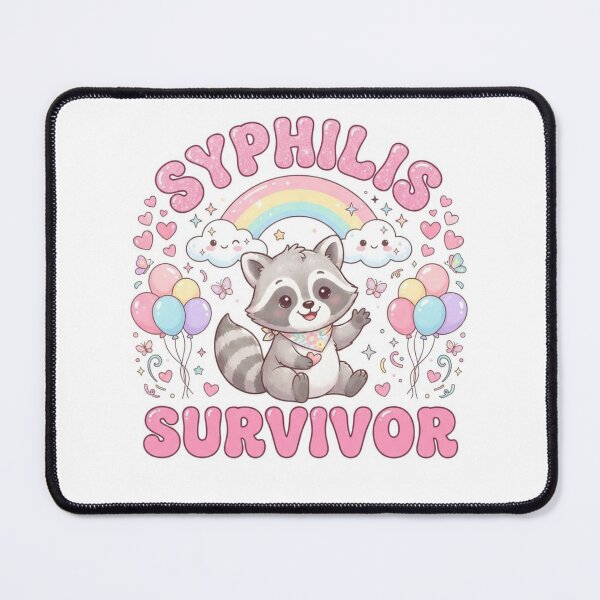 Item preview, Raccoon Syphilis survivor funny gag adult humor novelty designed and sold by CheeseBlueprint.