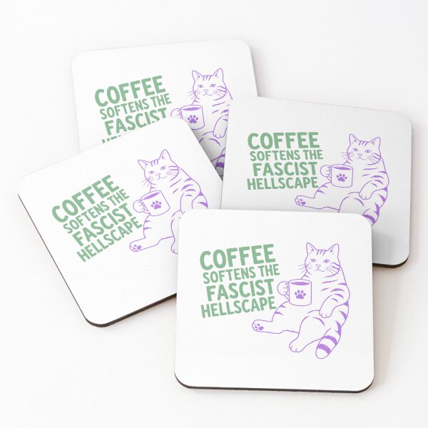 Item preview, Coffee softens hellscape Funny Cat  designed and sold by gunaone-design.