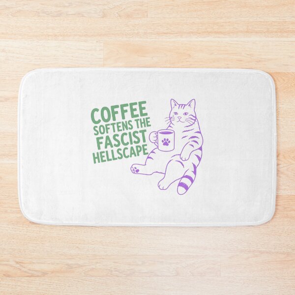 Item preview, Coffee softens hellscape Funny Cat  designed and sold by gunaone-design.