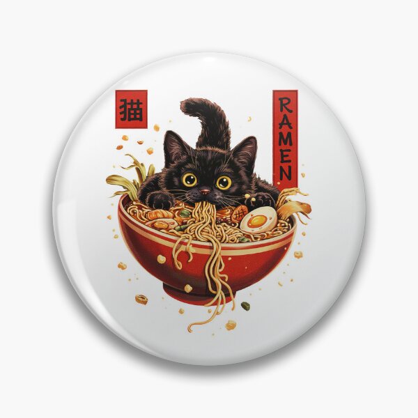 Item preview, Cat Eating Ramen Japanese Noodles Vintage designed and sold by suhairee-studio.