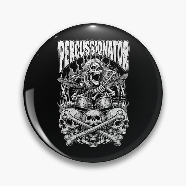 Item preview, Percussionator Skeleton Drummer Skull Drums Rock Music designed and sold by GrandeDuc.
