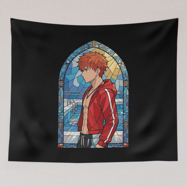 Item preview, Shirou Emiya Fate Stay Night Poolside Stained Glass Portrait designed and sold by mildaclairmo.