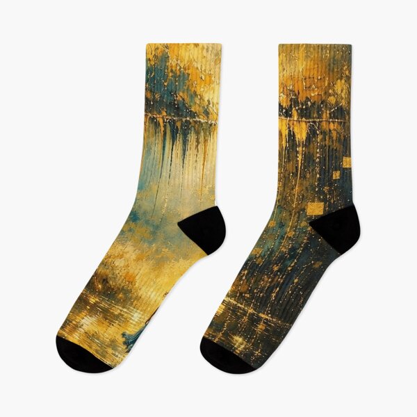Item preview, Golden Midnight Stroll - Romantic Couple Teal and Gold Painting designed and sold by Joey Santiago.