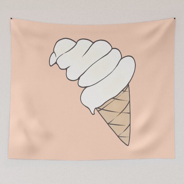 Item preview, Cute Vanilla Soft Serve Ice Cream Cone Aesthetic Dessert designed and sold by ubborn.