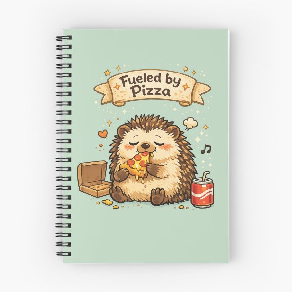 Item preview, Gourmet hedgehog fed on pizza designed and sold by Tiny-Chaos-Club.