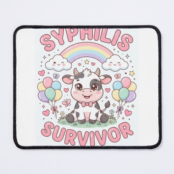 Item preview, Cow Syphilis survivor funny gag adult humor novelty designed and sold by CheeseBlueprint.