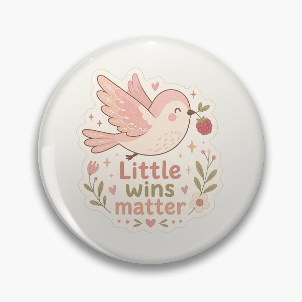 Item preview, Berry Bird – Little Wins Matter Motivational Sticker designed and sold by Cerys-GS.