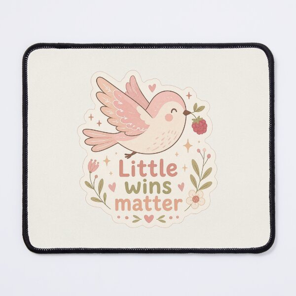 Item preview, Berry Bird – Little Wins Matter Motivational Sticker designed and sold by Cerys-GS.