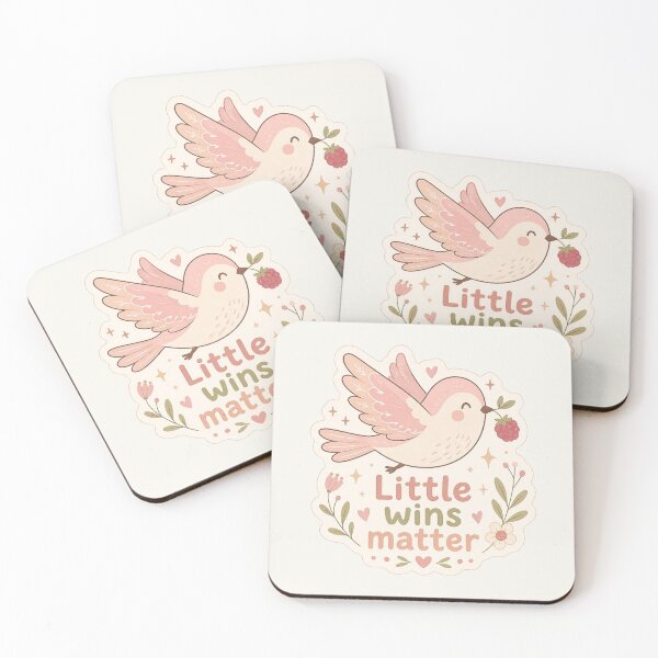 Item preview, Berry Bird – Little Wins Matter Motivational Sticker designed and sold by Cerys-GS.